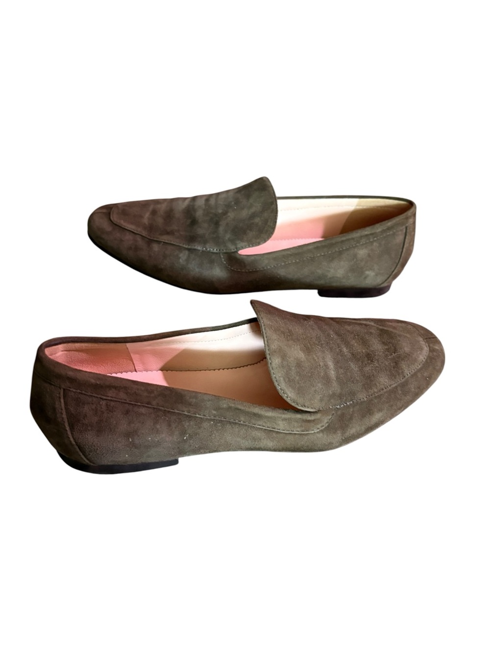 J.Crew Olive Green Suede Leather Loafer Flats | Women's Size 7 - Picture 2 of 7